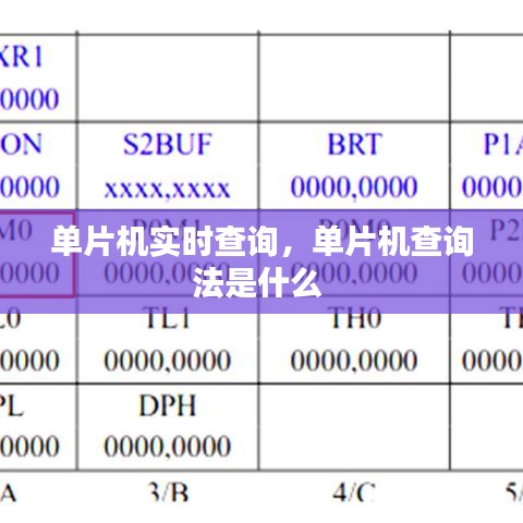 单片机实时查询，单片机查询法是什么 