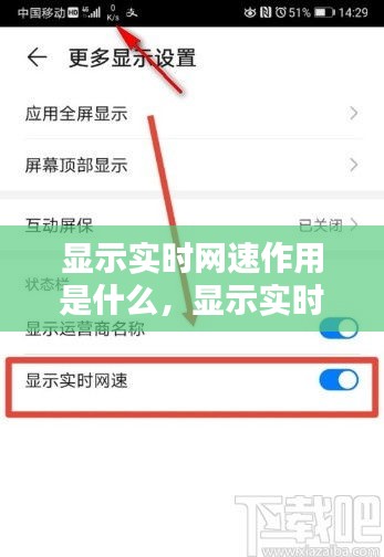 显示实时网速作用是什么，显示实时网速在哪里打开 