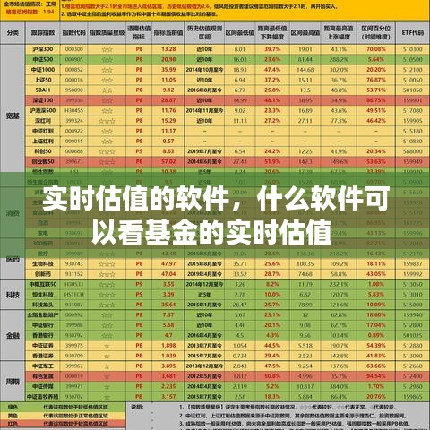 实时估值的软件，什么软件可以看基金的实时估值 