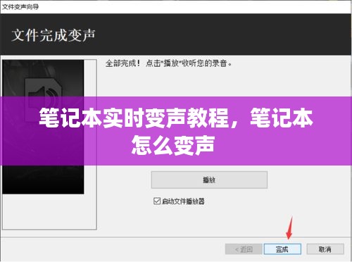 笔记本实时变声教程，笔记本怎么变声 