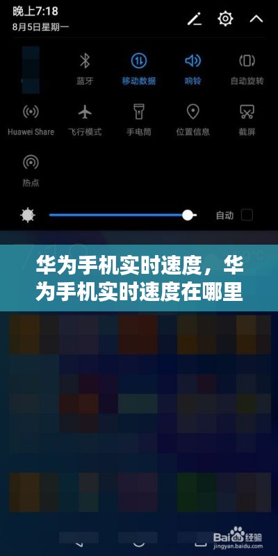 华为手机实时速度，华为手机实时速度在哪里看 