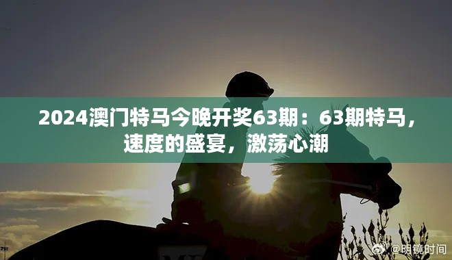 2024澳门特马今晚开奖63期：63期特马，速度的盛宴，激荡心潮