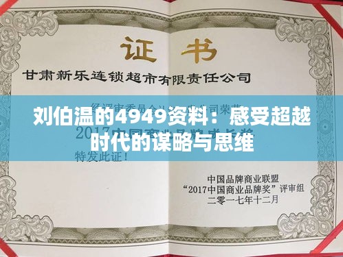 刘伯温的4949资料：感受超越时代的谋略与思维