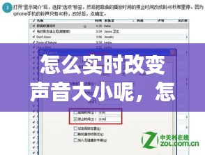 怎么实时改变声音大小呢，怎么临时改变声音 