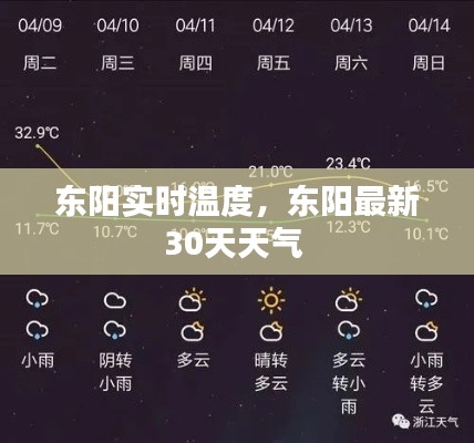 东阳实时温度，东阳最新30天天气 