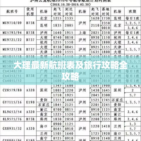 大理最新航班表及旅行攻略全攻略